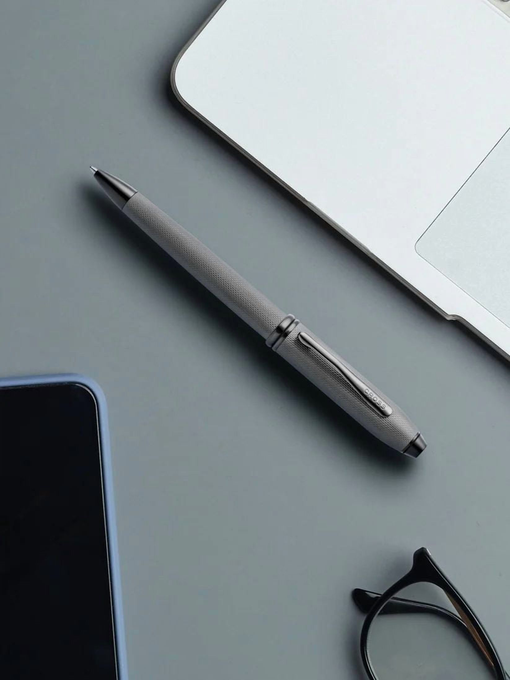 Cross Townsend® Polished Slate Gray Engraved Diamond Pattern with Slate Gray PVD Appointments Ballpoint Pen