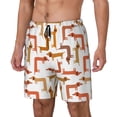 thumbnail image 2 of Uemuo Dachshund Dog Pattern Mens Swim Trunks Quick Dry Board Shorts with Mesh Lining, Stretch Beach Shorts Quick Dry No-Chafing Board Shorts-X-Large, 2 of 9