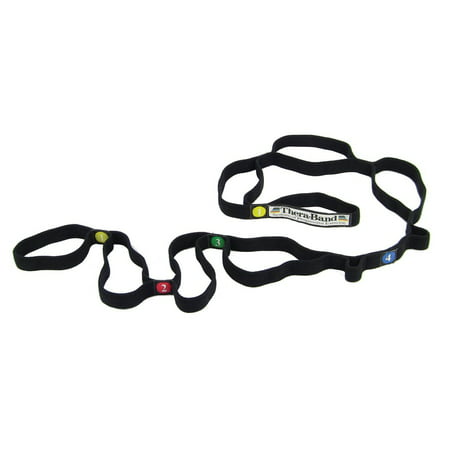 theraband stretch strap with loops to increase flexibility, dynamic stretching...