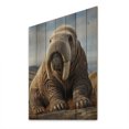 thumbnail image 2 of Designart "The Majestic Ivory of the Walrus" Animals Print on Natural Pine Wood, 2 of 5