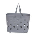 thumbnail image 4 of Wxqbjtam Beach Tote Bag Creative Storage Basket Easy to Clean Portable with Holes Bathing grey, 4 of 9