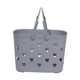 thumbnail image 4 of Bolsa de playa impermeable, bolsa de viaje, bolso de mano, portátil, diseño de corazón, baño hueco. gris, 4 of 9