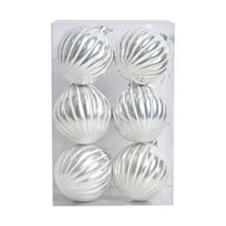 hulanddfd Christmas Tree Ball Ornament Set - 6Pcs Silver Shatterproof Xmas Hanging Balls, Christmas Hanging Pendant for Tree Wreath and Wedding Holiday Party Decor 6cm/2.36"