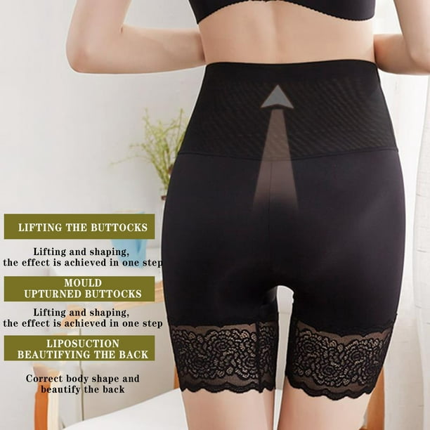 Aayomet String Thongs for Women Waist Butt Lift Shapewear (Black