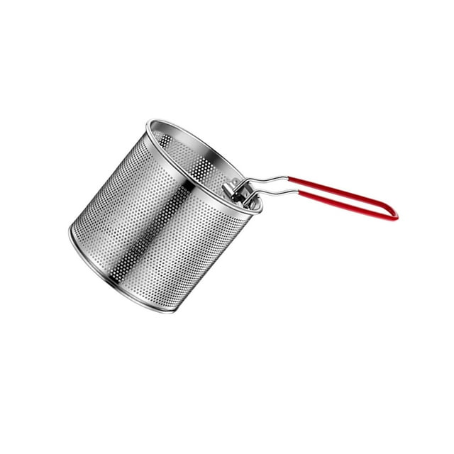 Decodeary Panier à Friture en Acier Inoxydable Frites de Poulet Frites Profondes 14 cm Aile Française de Service pour 12 cm
