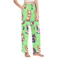 thumbnail image 2 of Dailycode Women's Pajama Pants Wide Leg Lounge Pj Bottoms With Pockets Cartoon Cute French Bulldog, 2 of 7