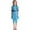 #518-Sky Blue, variant on hengsof Girls' Two Piece Sun Protection Swimsuit Set Short Sleeve Swimsuit Top with Cropped Tights