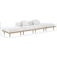 thumbnail image 5 of Meridian Furniture Laguna 142" Cream Water Resistant Fabric 4pc. Outdoor Modular Sofa, 5 of 6