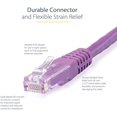 thumbnail image 4 of StarTech 50ft CAT6 Ethernet Cable - Purple CAT 6 Gigabit Ethernet Wire -650MHz 100W PoE++ RJ45 UTP Molded Category, 4 of 5