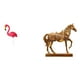 thumbnail image 1 of Estatua de caballo de flamenco para jardín de hadas, adorno para primavera, vacaciones, patio, arte, escultura de resina, figura grabada, decoración p, 1 of 8
