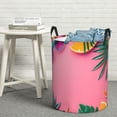 thumbnail image 7 of KLL Summer Fruits And Sunglasses Waterproof Foldable Laundry Hamper Bucket with Handles for Storage Bin,Kids Room,Home Organizer (Medium ), 7 of 7
