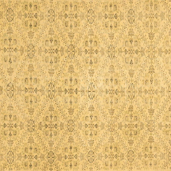 Ahgly Company Indoor Square Abstract Brown Contemporary Area Rugs, 3' Square