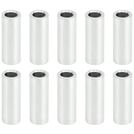 

10Pcs Round Spacer Aluminum Alloy Unthreaded Standoff Support Fittings 6mm Outer DiameterLong 16mm