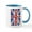 White/Blue Inside, variant on CafePress - Keep Calm And Carry On British Flag Mug - 11 oz Ceramic Mug - Novelty Coffee Tea Cup