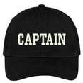 thumbnail image 1 of Trendy Apparel Shop Captain Embroidered Soft Low Profile Adjustable Cotton Cap - Black, 1 of 2