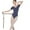 Dark Blue Short Sleeve, variant on Bodysuit T Shirt Gymnastics Dance Leotards For Womens Dancewear Romper Mesh Back