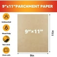 thumbnail image 2 of 100 / 200 Pcs Parchment Paper Baking Sheets,9x11inch / 9inches centi Baking Paper Sheets Pre Cut Parchment Paper Suitable for Baking Grilling Air Fryer Steaming Bread Cup Cake Cookie Cooking (25x30cm), 2 of 7