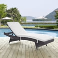 thumbnail image 4 of Afuera Living Aluminum and Rattan Patio Chaise in Espresso / White, 4 of 4