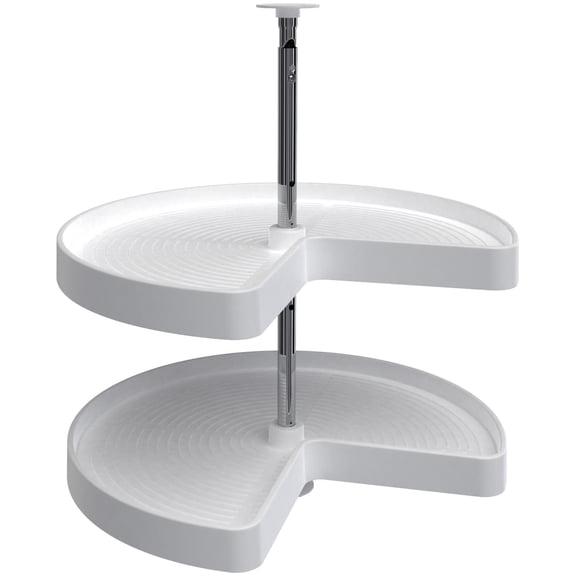 Rev-A-Shelf LD-2472-24-11-1 Lazy Daisy Polymer Double 2 Tier 24" Kidney Ribbed Bottom