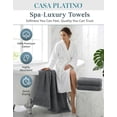 thumbnail image 2 of Casa Platino 4-Piece Bath Towel Set - Large Cotton Towels for Bathroom, Ultra-Soft, Quick Dry & Highly Absorbent - Ultimate Grey, 2 of 8