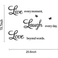 thumbnail image 3 of Baicccf Vive Cada Momento,Ríe Cada Día,Ama Más Allá De Las Palabras,Pegatina De Pared Calcomanías De Pared Motivacionales,Pegatinas De Pared Inspiradoras Familiares Citas, 3 of 5