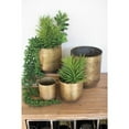thumbnail image 3 of Kalalou Inc Set Of Four  Metal Aged Brass Flower Pots, 3 of 3