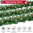 thumbnail image 6 of Yexmas 9ft Large Christmas Garland, Multi-Purpose Xmas Wreath with 45 LED Lights, Decorated with Pinecones, Berry Clusters, Battery Operated, 6 of 9