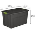 thumbnail image 4 of Sterilite 35 Gallon Storage Tote Box with Latching Container Lid, (8 Pack), 4 of 6