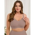 thumbnail image 6 of DEMOTIME Womens Wireless Bras Comfortable No Underwire Adjustable Straps Bra Seamless Push Up Everyday Bras Grey L, 6 of 7