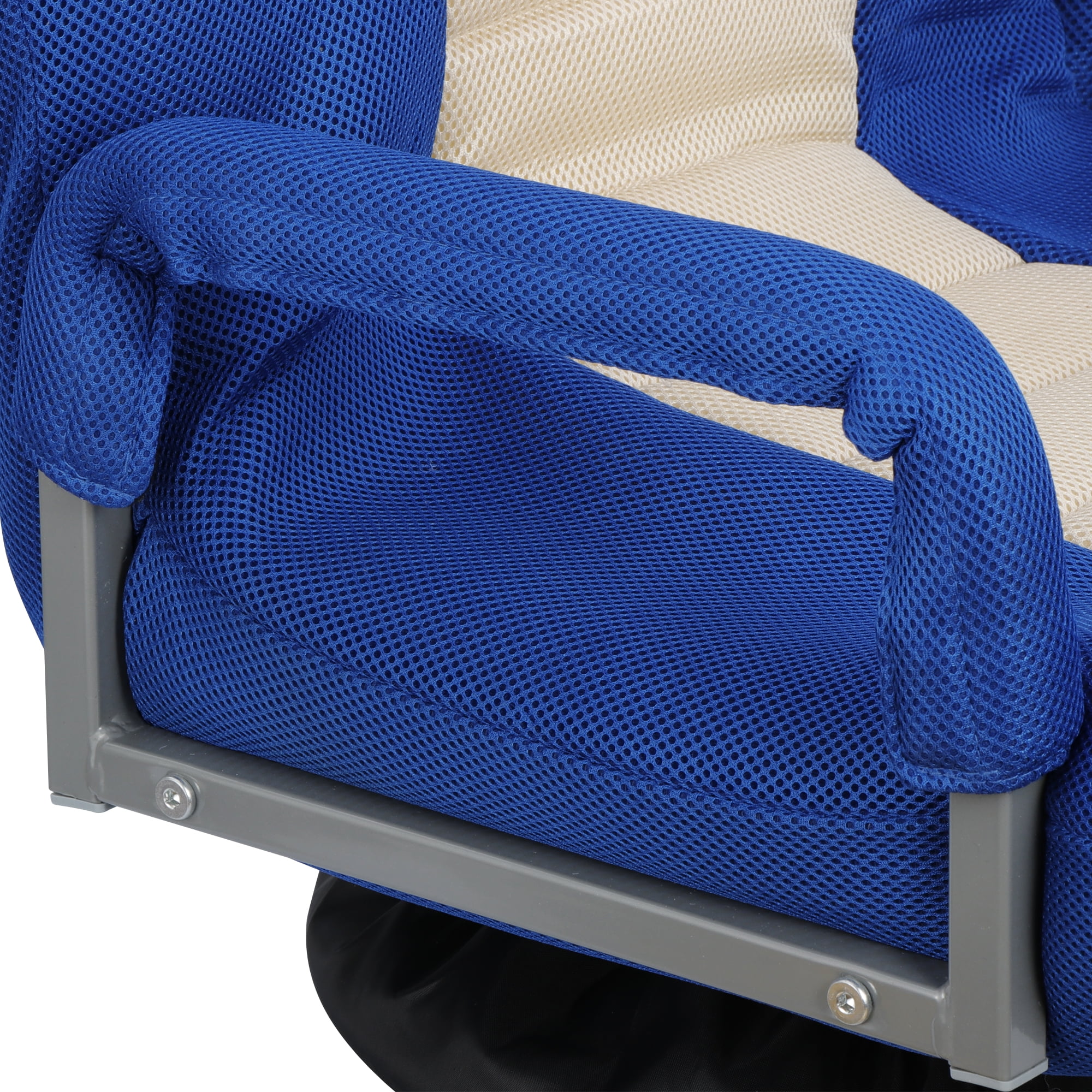 ZENY Swivel Foam Gaming Floor Chair with Arms 5 Positions Adjustable Lazy Sofa Lounger