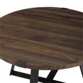 thumbnail image 2 of Pemberly Row 30 Metal Coffee Table in Dark Walnut and Black, 2 of 3