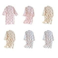 thumbnail image 4 of Minnieouse Albornoz con estampado de melocotón para mujer, Kimono de estilo japonés, camisón de crepé de algodón, ropa de dormir holgada Pijama Rosa L, 4 of 6
