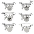 thumbnail image 2 of Bangle Bracelets Stainless Steel 6PCS Charm Bracelets Graduation Gifts for 2021, 2 of 10