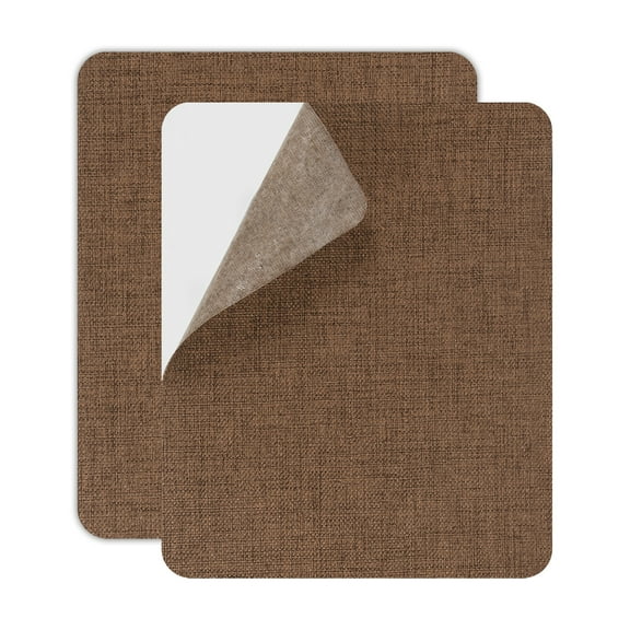 Uxcell Canvas Repair Patch, 2 Pcs 9 x 11 Inch Self-Adhesive Waterproof Linen Fabric Patch for Sofas Tote Bags Furniture Car Seats Canopy Tents Boat Covers, Coffee