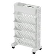 thumbnail image 1 of Mobile Bookshelf, Plastic Rolling Organization Shelf Movable Bookshelf Movable Bookcase for Dorm Library, 1 of 8