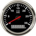 thumbnail image 1 of 85mm Rpm Tachometer Gauge Tach Sensor Rev Counter With Hour Meter Gasoline Diesel 12v 24v Red Backli, 1 of 1