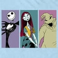 thumbnail image 2 of Men's The Nightmare Before Christmas Jack, Sally, Oogie Panels Graphic Tee Light Blue X Large, 2 of 4