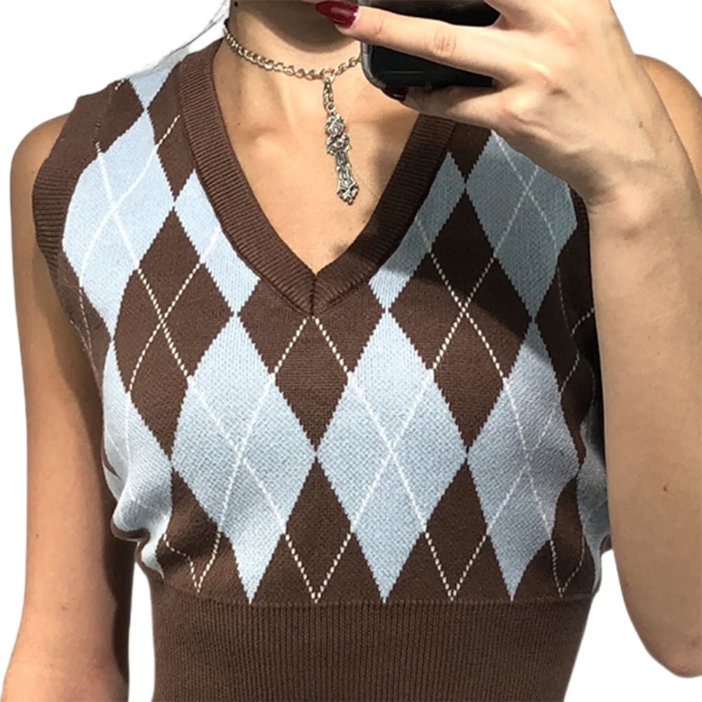 diamond plaid sweater