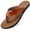 Yellow Brown, variant on Ecetana Flip Flops for Men Beach Thong Sandals Casual Comfort Leather Slides Slippers