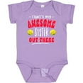 thumbnail image 3 of Inktastic That's My Awesome Sister out There with Softballs Boys or Girls Baby Bodysuit, 3 of 5