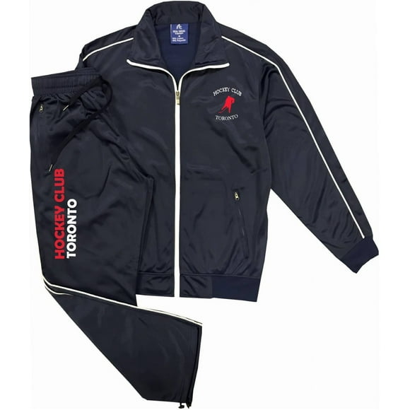 Survêtement de Designer pour Hommes à Imprimé de Hockey avec Veste de Survêtement et Pantalon de Jogging