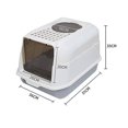 thumbnail image 2 of Lishi Gray Enclosed Cat Litter Box - Stylish and Convenient, 2 of 5