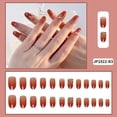 thumbnail image 1 of Set de parches de uñas postizas HUOGUO Long Round Head Ballet, 24 piezas, 1 of 4