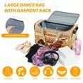 thumbnail image 3 of Fegat 28" Dance Bag with Garment Rack,Upgraded Glitter Rolling Competition Dance Duffel Bag Waterproof Costume Travel Bag Costume Suitcase for Dancer Performer Athletes,Gold, 3 of 12