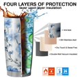 thumbnail image 7 of 20 Oz Pioneer Flower Coffee Tumbler Double Wall Insulated Stainless Steel Water Bottle | Metal Reusable Thermoses Flask with Cup Cap | Leak & Sweat Proof with Anti-Dust Lid, 7 of 7