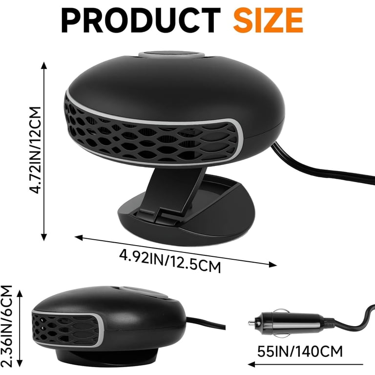 heater cigarette lighter walmart 2 in1 Fast Heating and Cooling Car Heaters , Portable Car Heater,12v Car  Heater and Defroster, Car Heater That Plugs into Cigarette Lighter  360°Degree Defroster with Rotatable Suction Holder