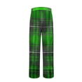 thumbnail image 5 of Brondbend Men's Casual Pants Mens Pants Straight Fit Elastic High Waist Drawstring Pocket Trousers Plaid Vintage Loose Trousers Anniversary Fall Winter Pants, 5 of 5