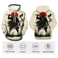 thumbnail image 4 of QTAGTESS Samurai Anime Hoodie for Men Japanese Warrior Graphic Sweatshirts with Red Sun Japan Style Manga Art Hoodie Asian Ink Art Hoodie, 4 of 8