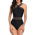 thumbnail image 1 of Traje de baño para mujer Ropa de playa de una pieza,Negro M Nituyy GL714-YZ12796A2, 1 of 7