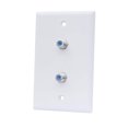 thumbnail image 2 of SatelliteSale Coaxial Duplex Wall Plate White Screws Included, 2 of 5